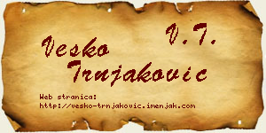 Vesko Trnjaković vizit kartica